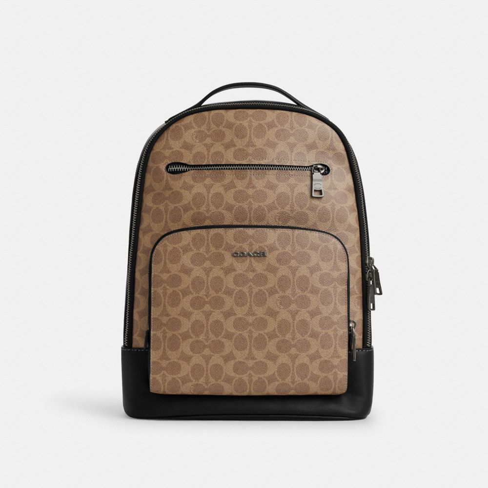 COACH®,Ethan Backpack In Signature Canvas,,Front View