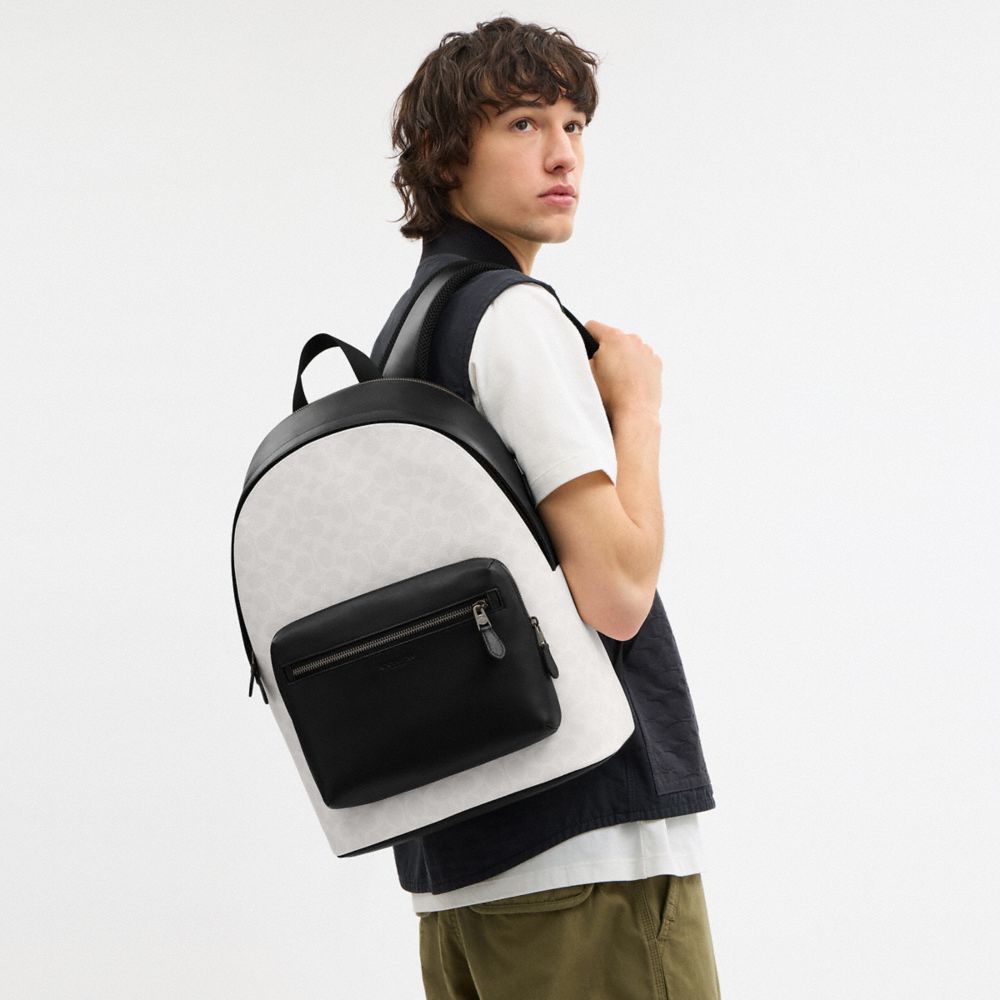 COACH®,West Backpack In Signature Canvas,Backpack,Casual,,Detail View