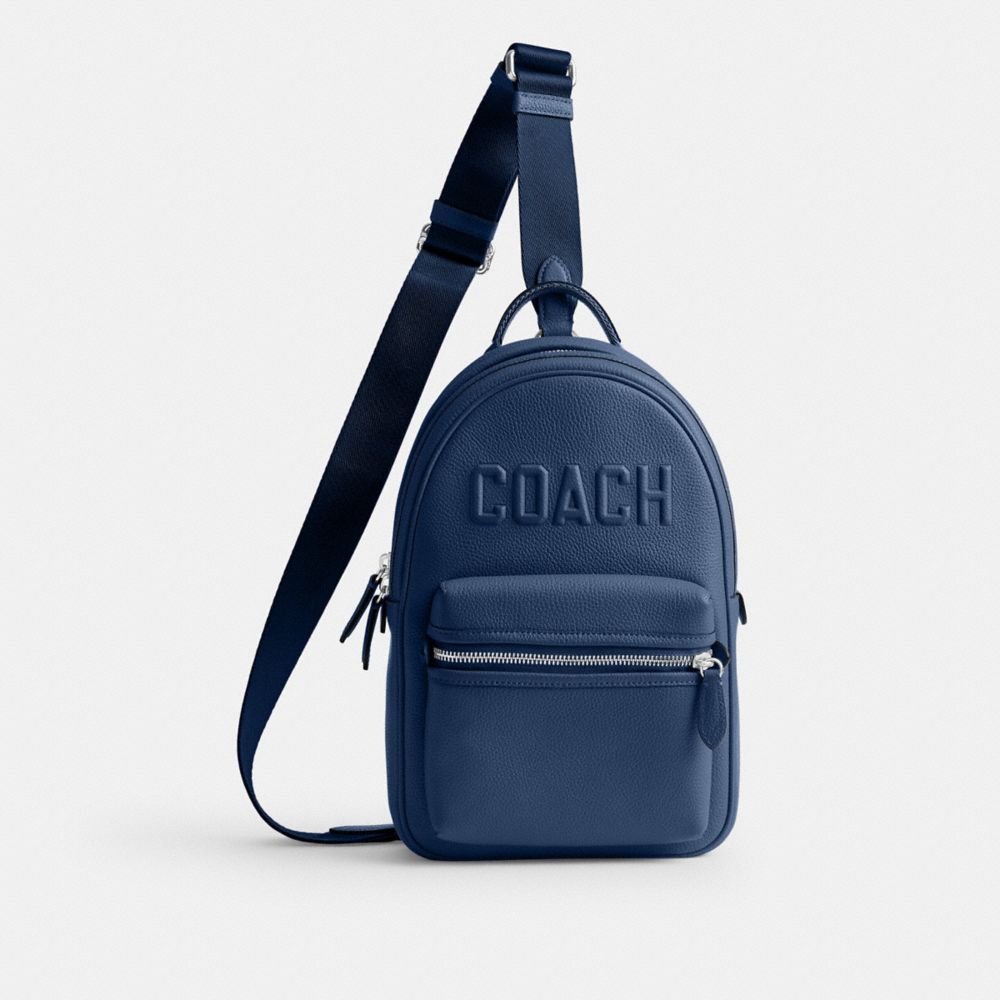 COACH®,チャーター パック・コーチ グラフィック,メッセンジャー&ボディバッグ,ﾃﾞｨｰﾌﾟﾌﾞﾙｰ