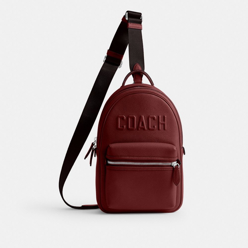 COACH®,チャーター パック・コーチ グラフィック,メッセンジャー&ボディバッグ,ﾀﾞｰｸ ﾙﾋﾞｰ