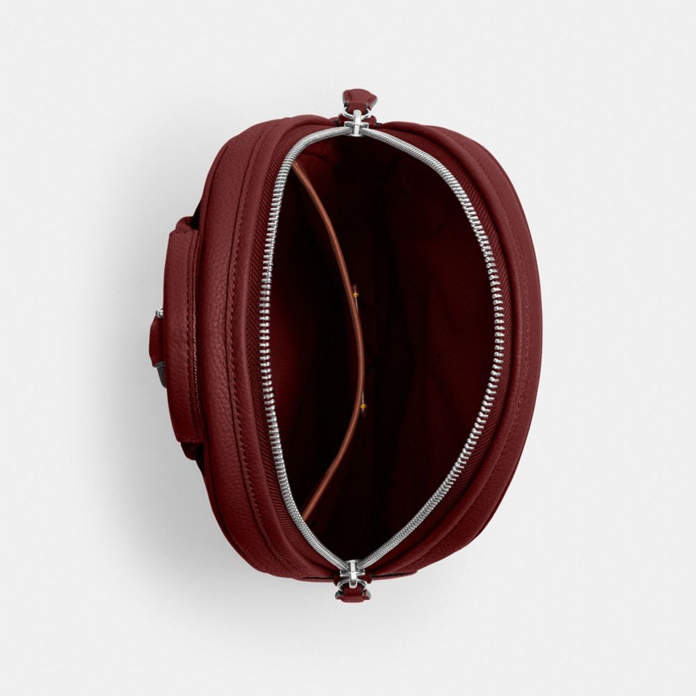 COACH®,Charter Pack With Coach Graphic,Mesh,Slingback,Casual,Maroon,Inside View,Top View