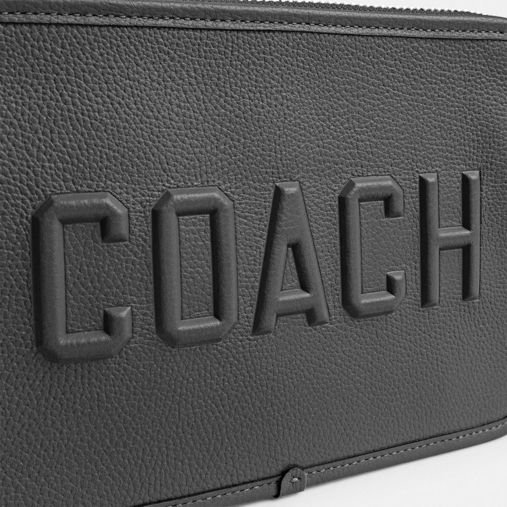 COACH®,SAC BANDOULIÈRE CHARTER 24 AVEC MOTIF COACH,Anthracite,Closer View