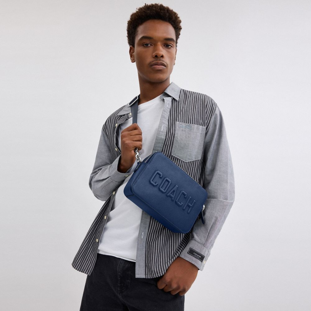 Coach Charter Crossbody Bag 24 With  Graphic In Deep Blue