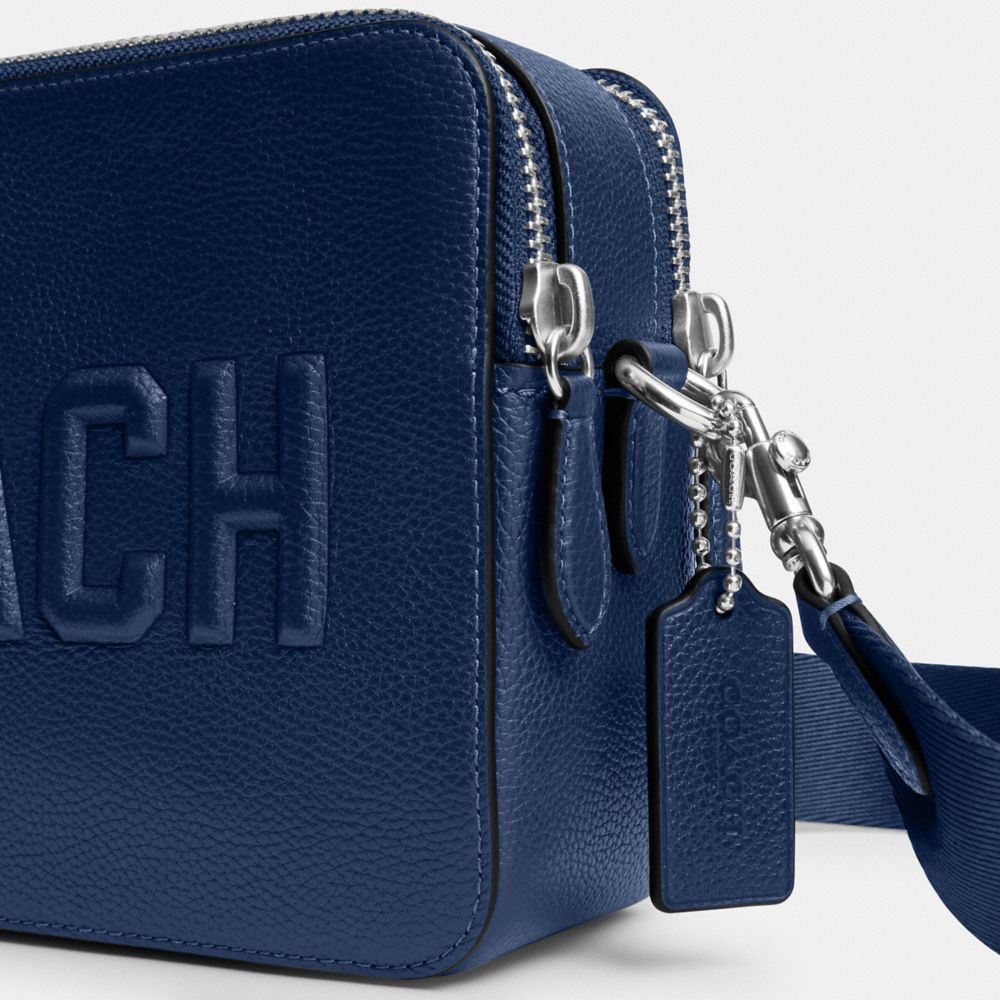 COACH®,Charter Crossbody Bag 24 With Coach Graphic,Crossbody,Casual,Navy,Closer View