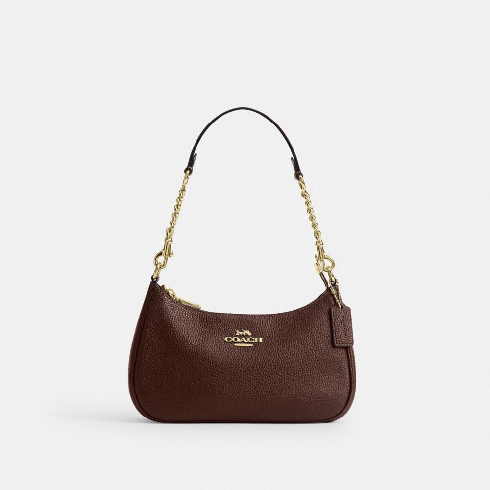 COACH®,Teri Shoulder Bag,Shoulder Bag,Logo,Metal,Chain Detail,Casual,,Front View