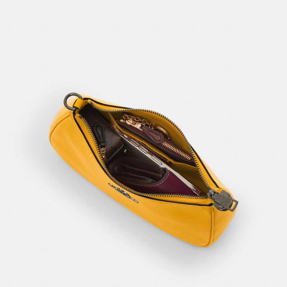 COACH®,SAC À PORTÉ-ÉPAULE TERI,Cuir galet,Qb/Curcuma,Inside View,Top View