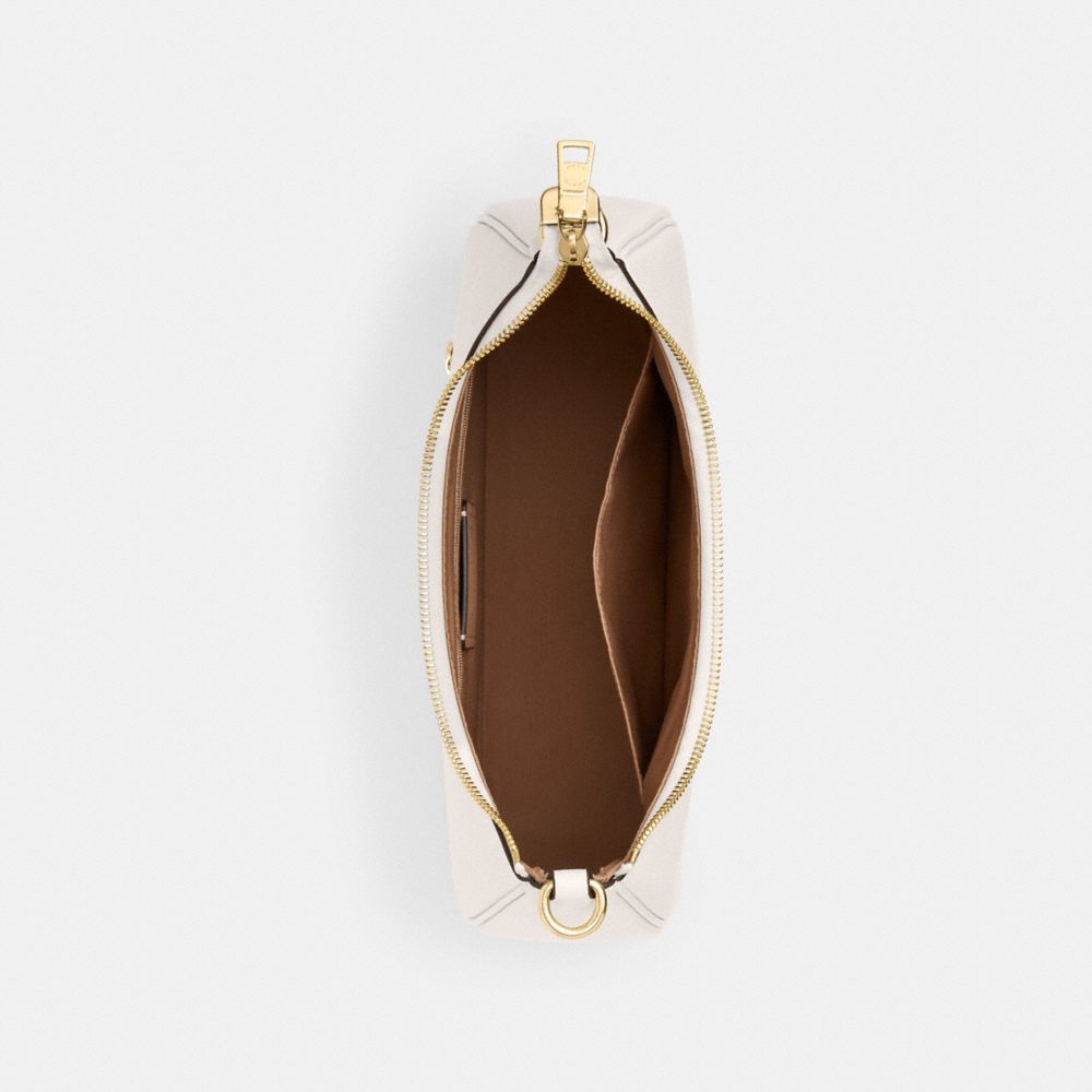 COACH®,Teri Hobo Bag,Shoulder Bag,Metal,Logo,Casual,White,Inside View,Top View
