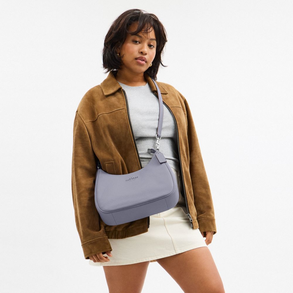COACH®,Teri Hobo Bag,Shoulder Bag,Metal,Logo,Casual,Gray