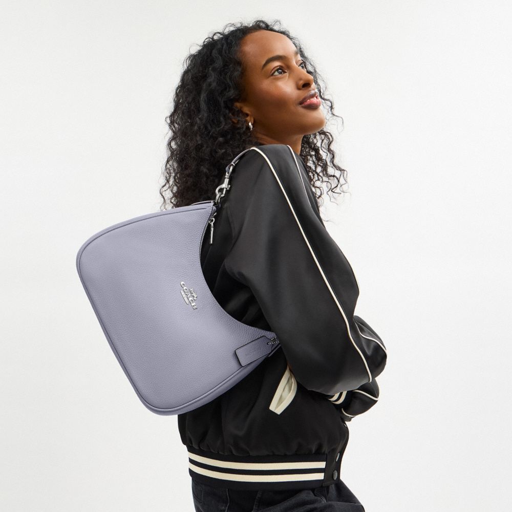 COACH®,SAC HOBO TERI,Cuir galet,Argent/Brume,Detail View