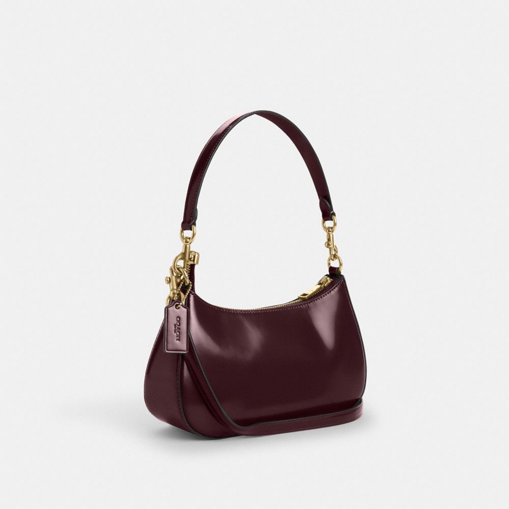 COACH®,Teri Shoulder Bag,Shoulder Bag,Logo,Casual,Maroon,Angle View