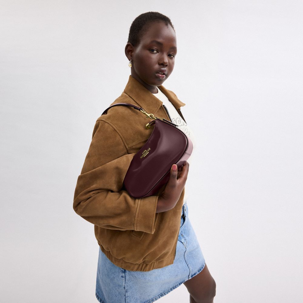 COACH®,Teri Shoulder Bag,Shoulder Bag,Logo,Casual,Maroon,Detail View