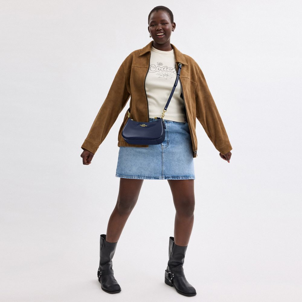 COACH®,Teri Shoulder Bag,Shoulder Bag,Logo,Casual,Navy,Detail View