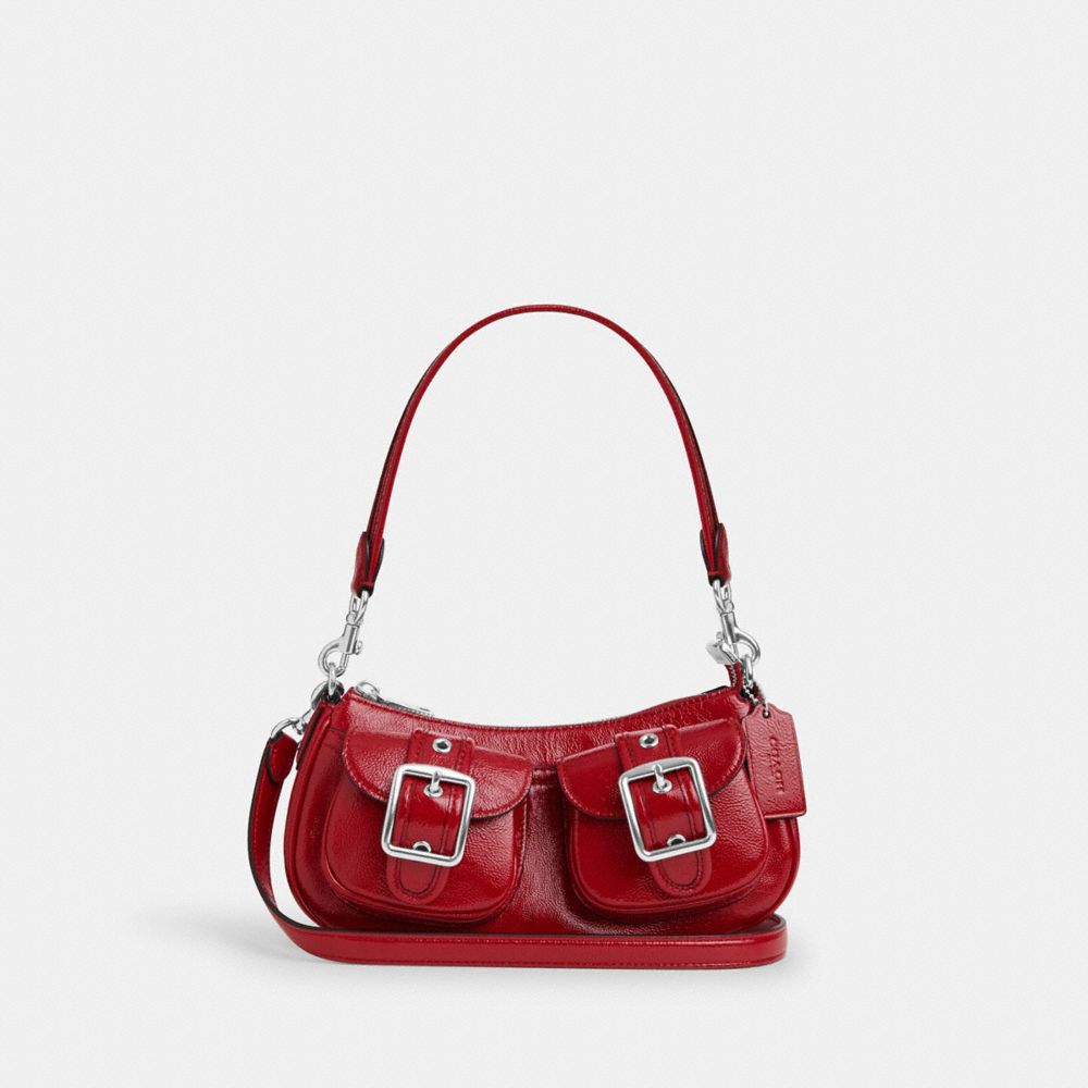 Red leather satchel handbags sale