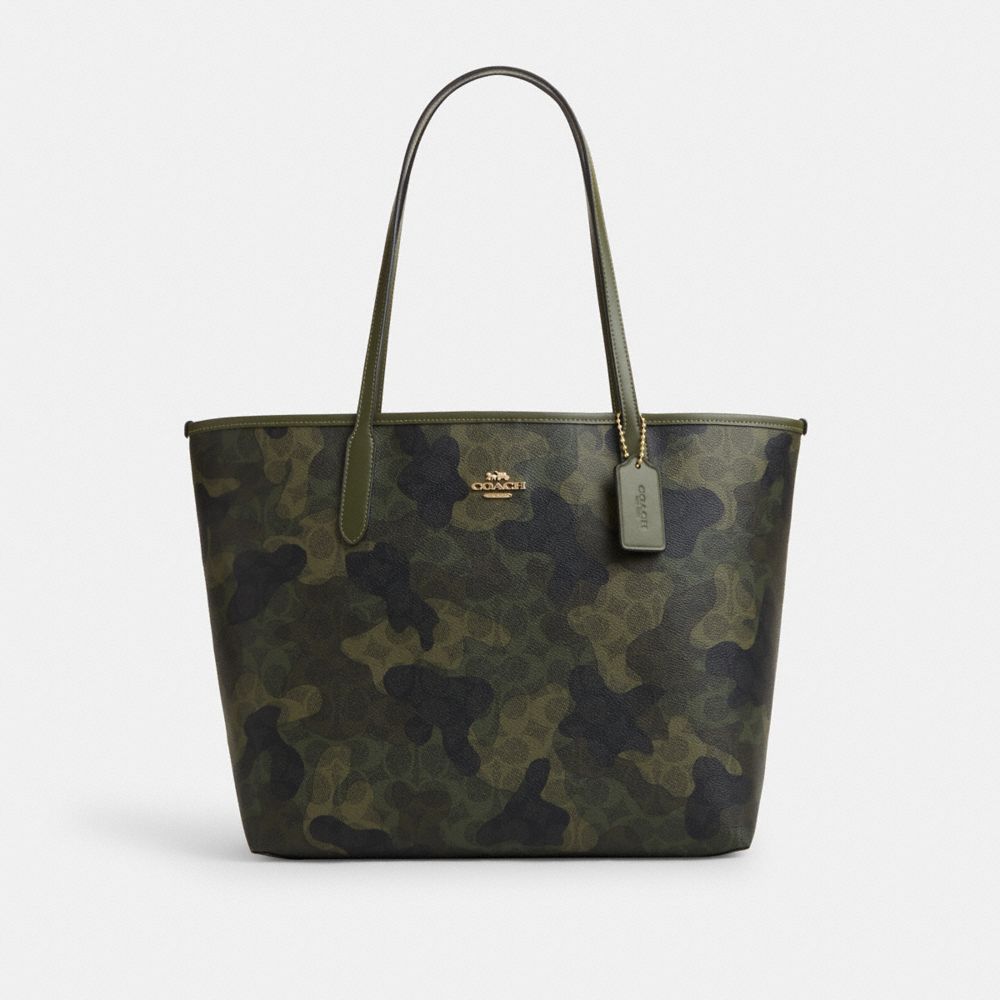 Coach camouflage tote on sale