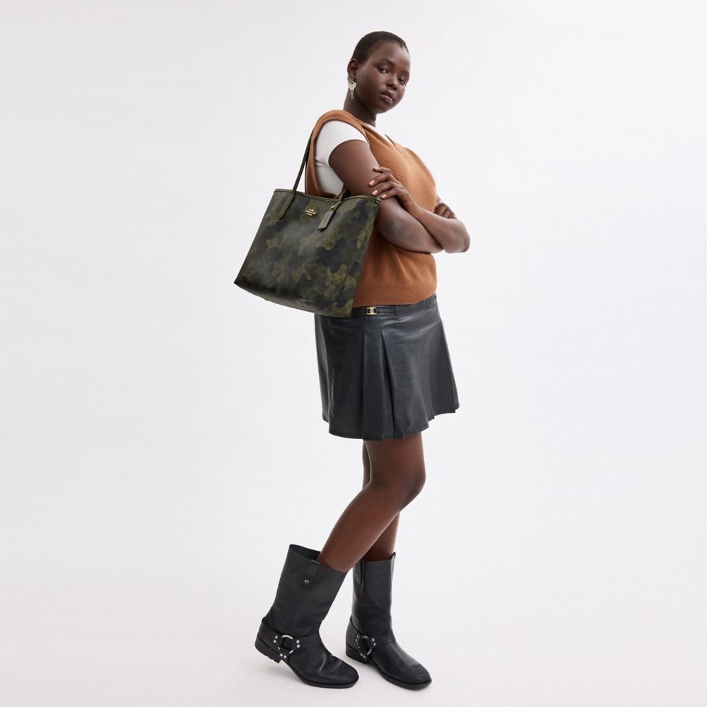 COACH®,City Tote Bag In Signature Camo Print,Multi Color,Detail View