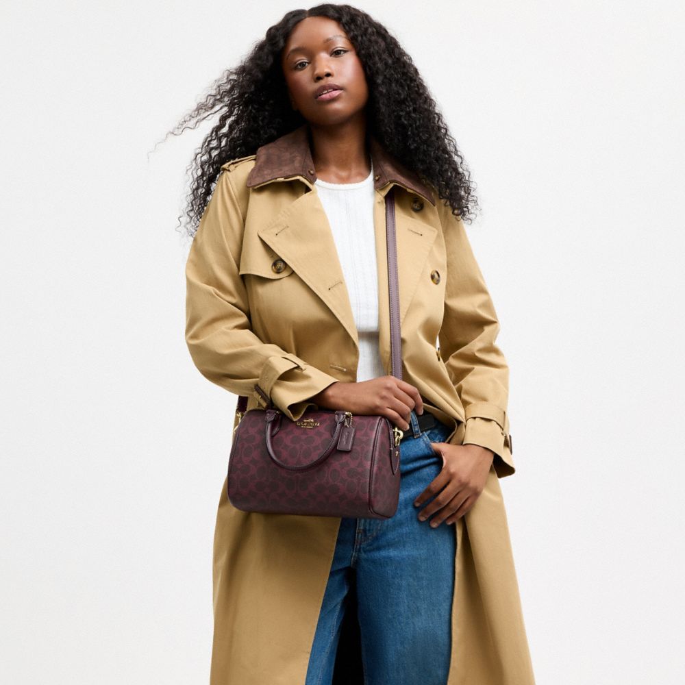 Rowan Satchel Bag Signature Canvas