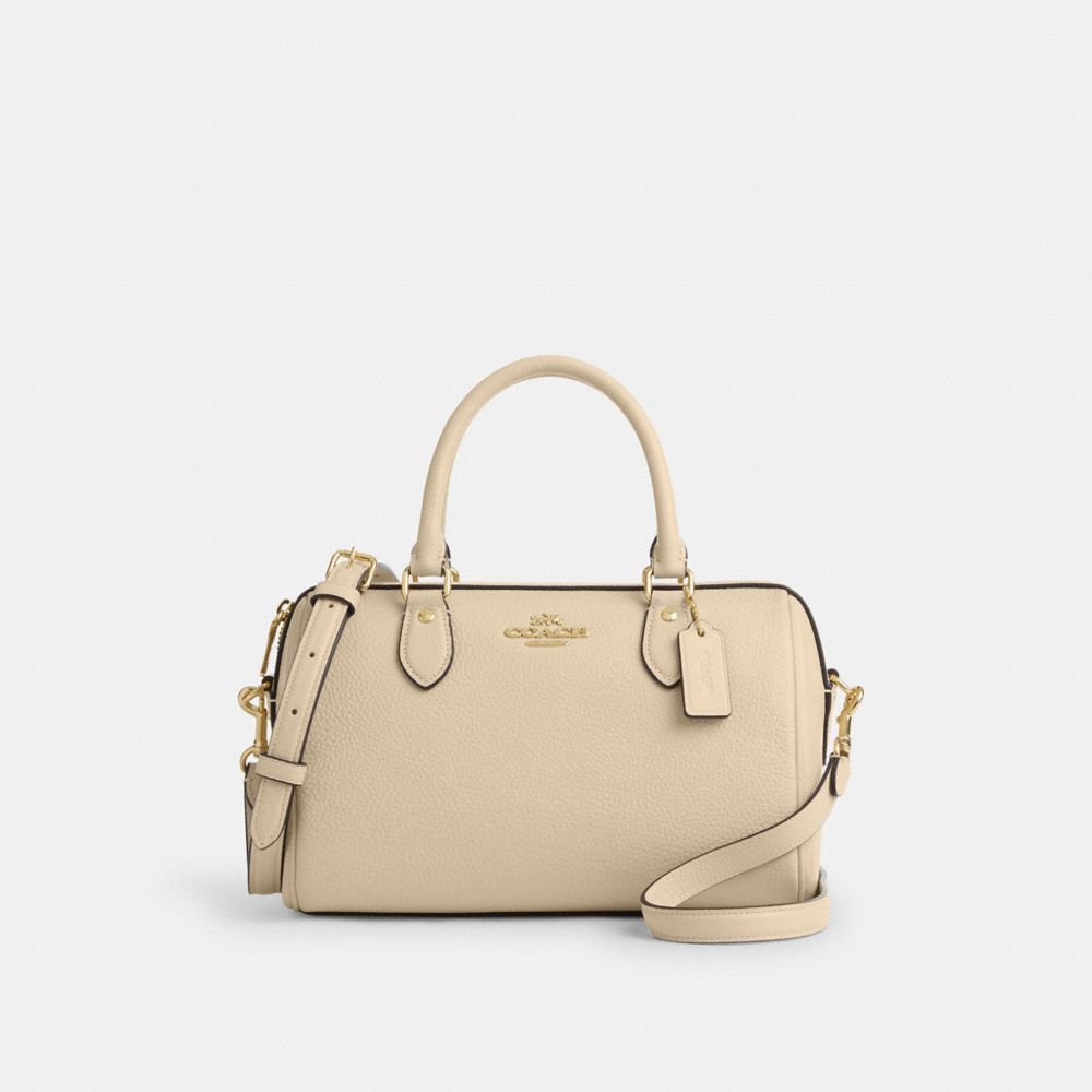 COACH®,Rowan Satchel Bag,Satchel,Logo,Work,Casual,Beige,Front View