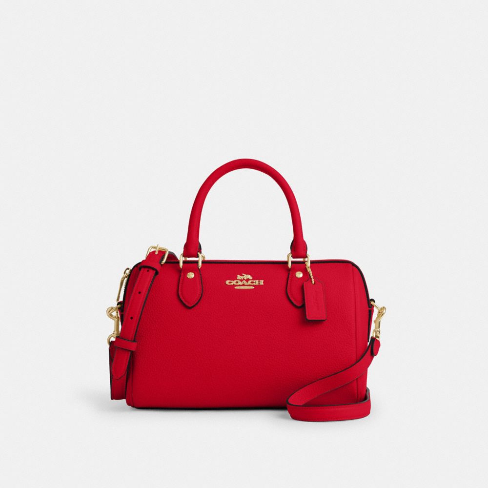 Red coach crossbody purse sale