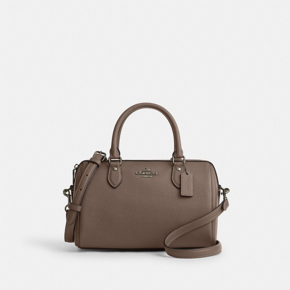 COACH®,Rowan Satchel Bag,Satchel,Logo,Work,Casual,Brown,Front View image number 0