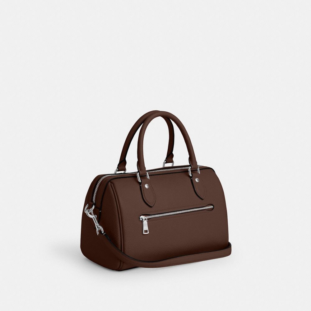 COACH®,Rowan Satchel Bag,Satchel,Logo,Work,Casual,Brown,Angle View