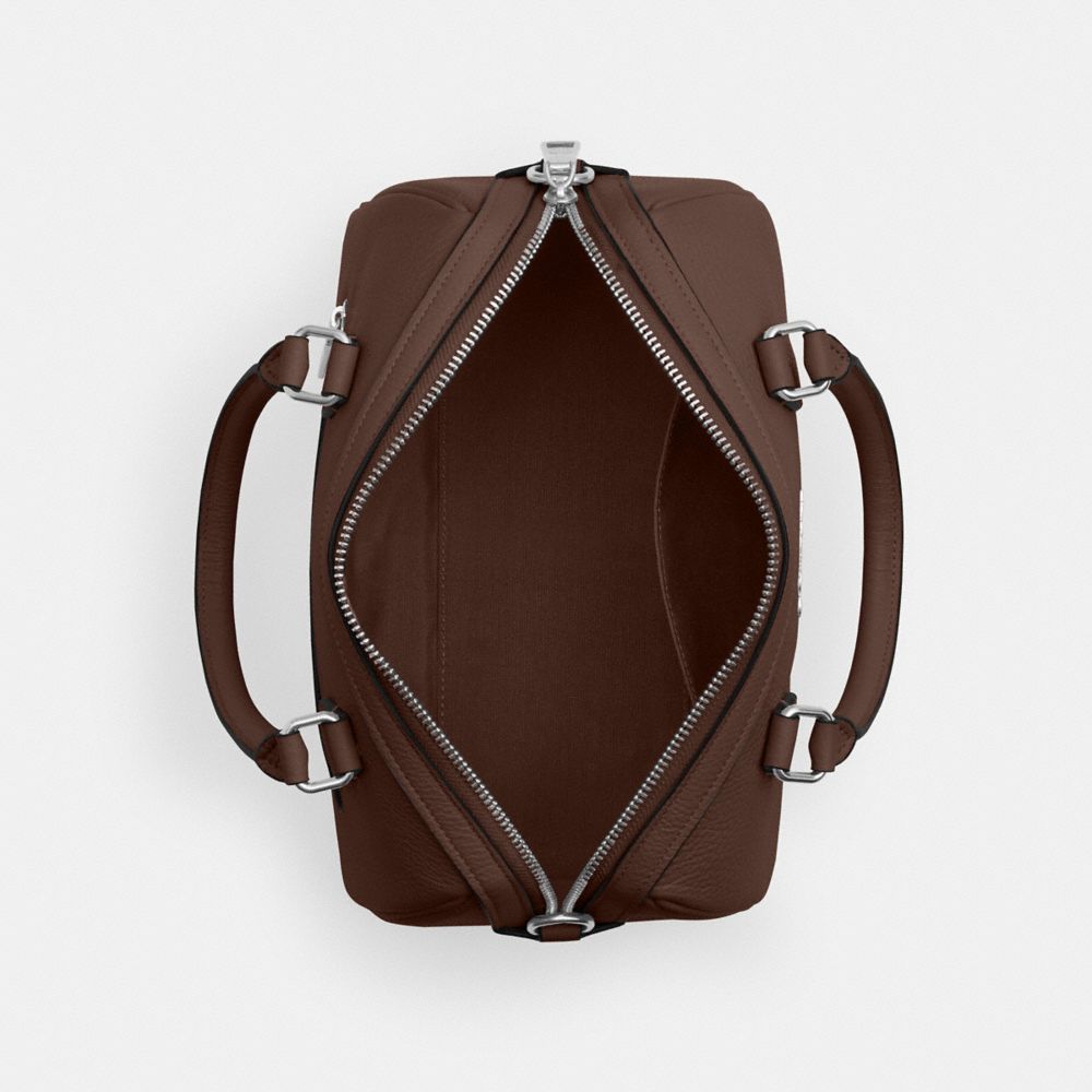 COACH®,Rowan Satchel Bag,Satchel,Logo,Work,Casual,Brown,Inside View,Top View