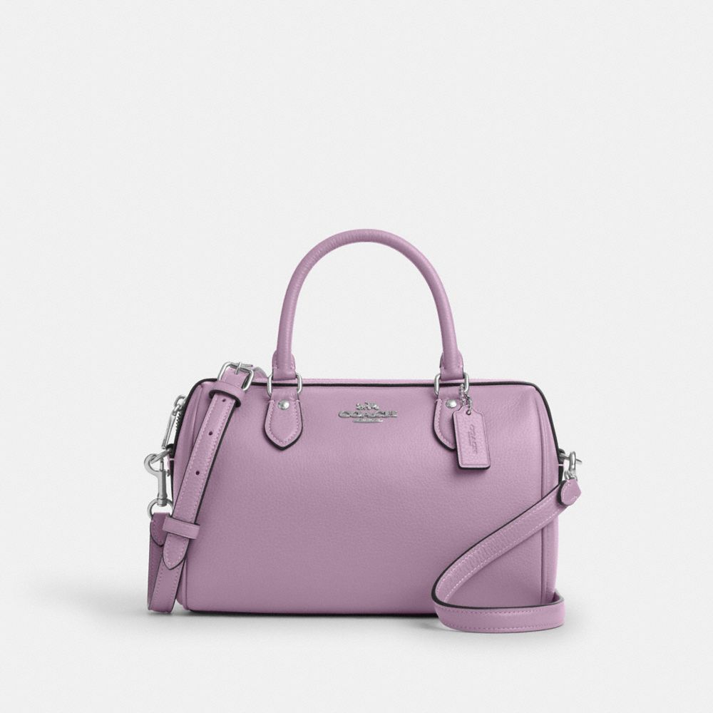 COACH®,Rowan Satchel Bag,Satchel,Logo,Work,Casual,Lavender,Front View