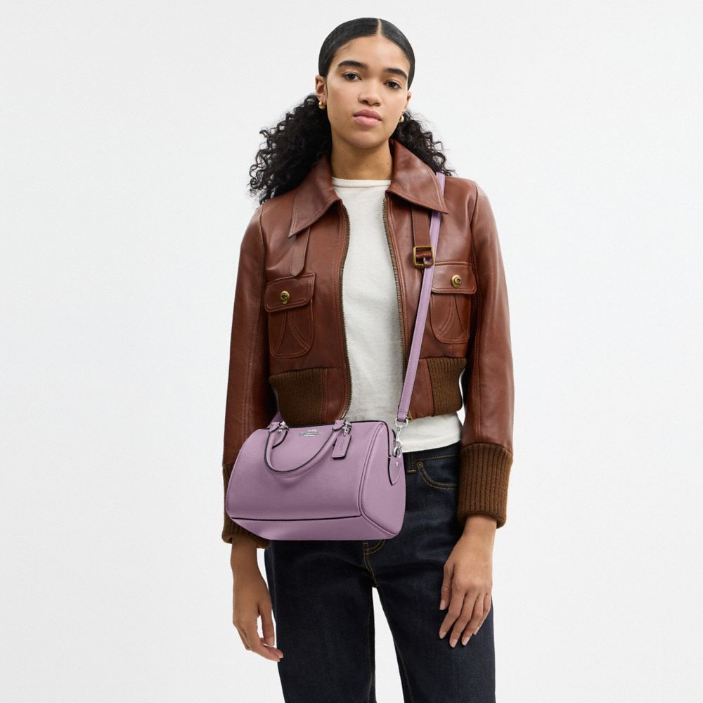 COACH®,Rowan Satchel Bag,Satchel,Logo,Work,Casual,Lavender