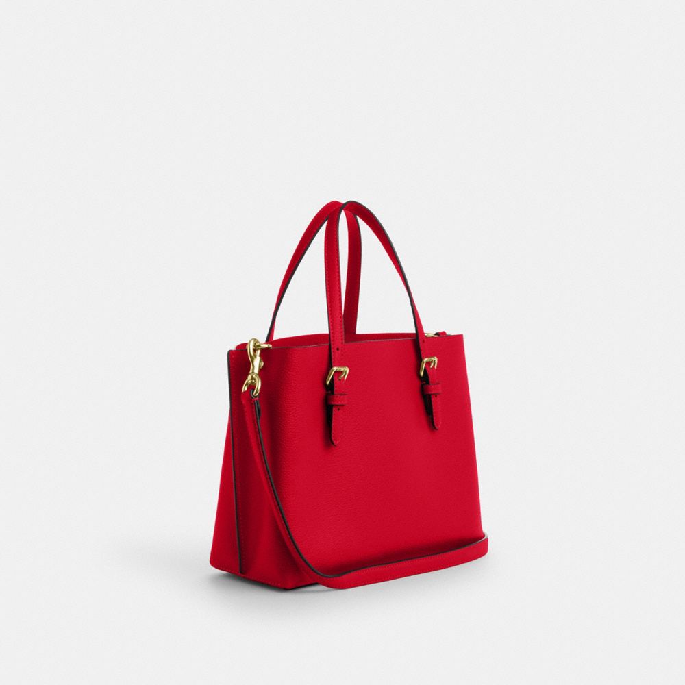 COACH®,Mollie Tote Bag 25,Crossbody,Logo,Work,Casual,Red,Angle View