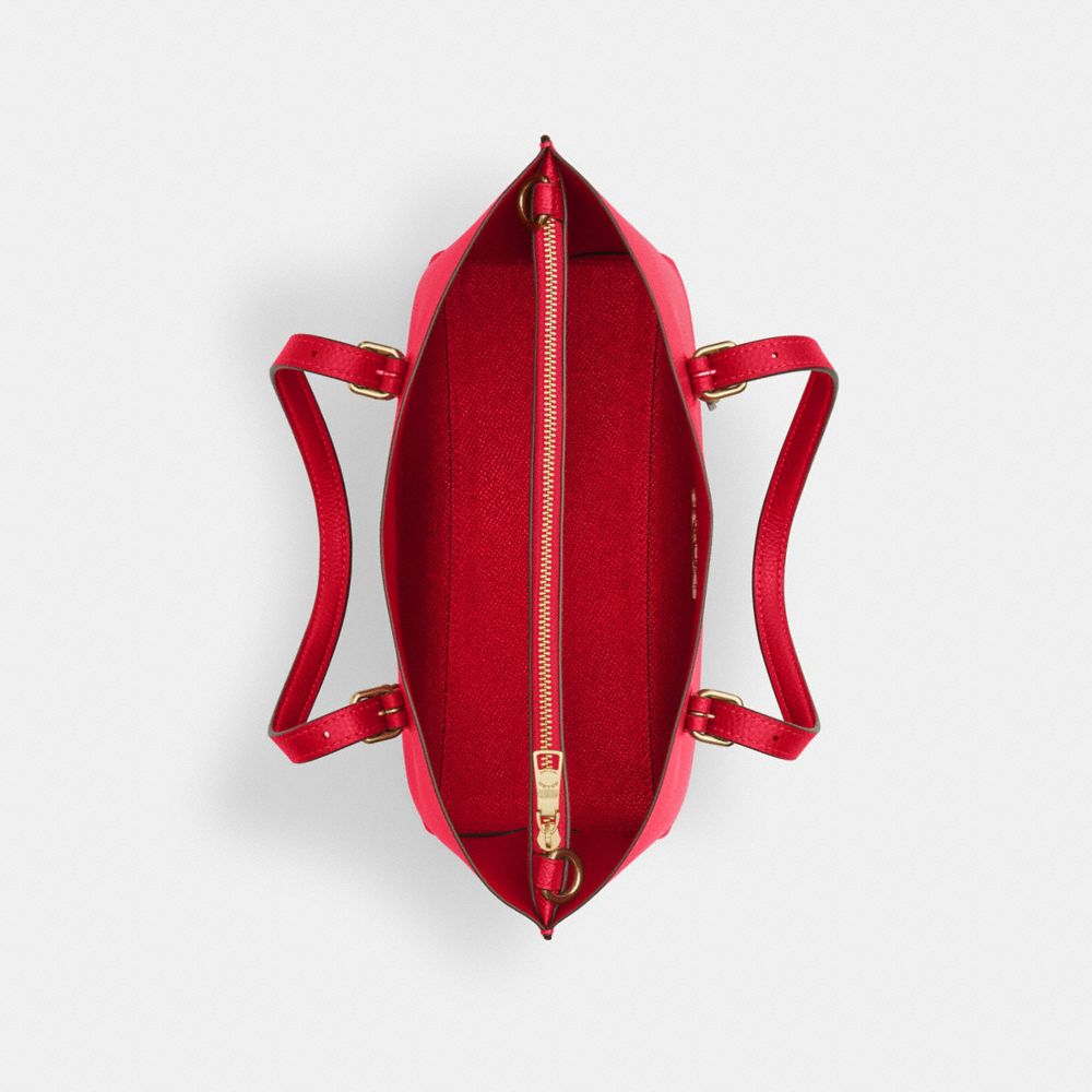 COACH®,Mollie Tote Bag 25,Crossbody,Logo,Work,Casual,Red,Inside View,Top View
