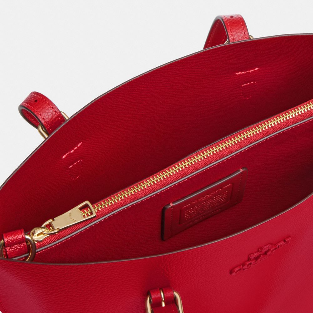 COACH®,Mollie Tote Bag 25,Crossbody,Logo,Work,Casual,Red,Closer View