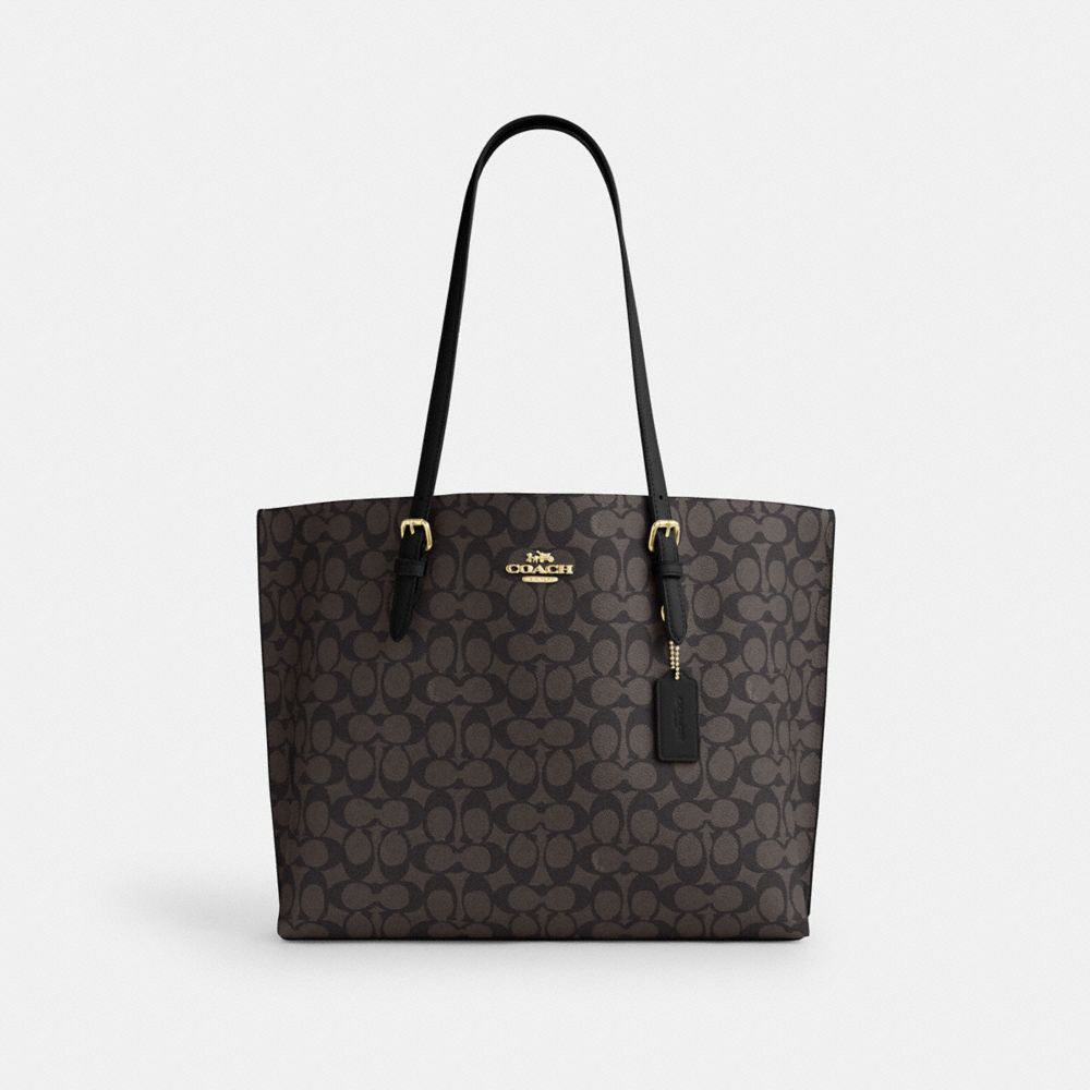 Im Walnut Black Mollie Tote Bag In Signature Canvas