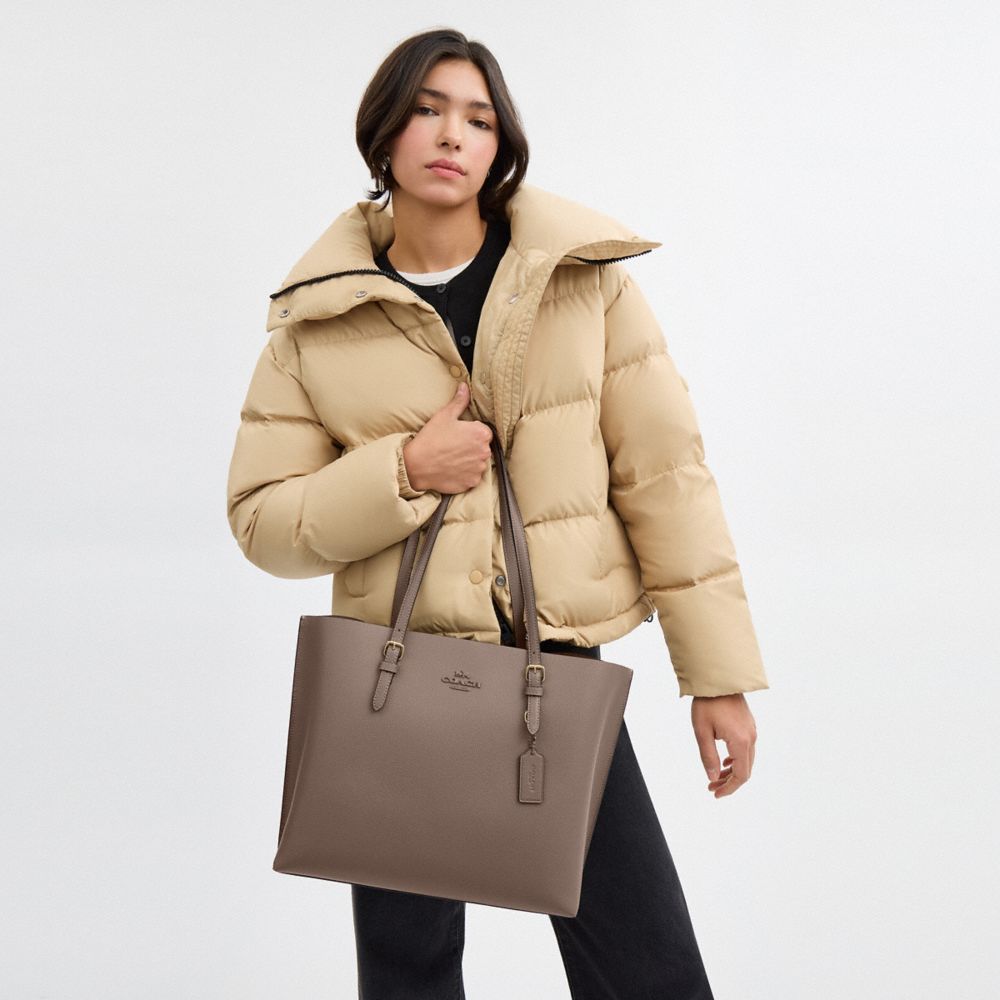 COACH®,Mollie Tote Bag,Tote,Logo,Work,Casual,Gray,Detail View