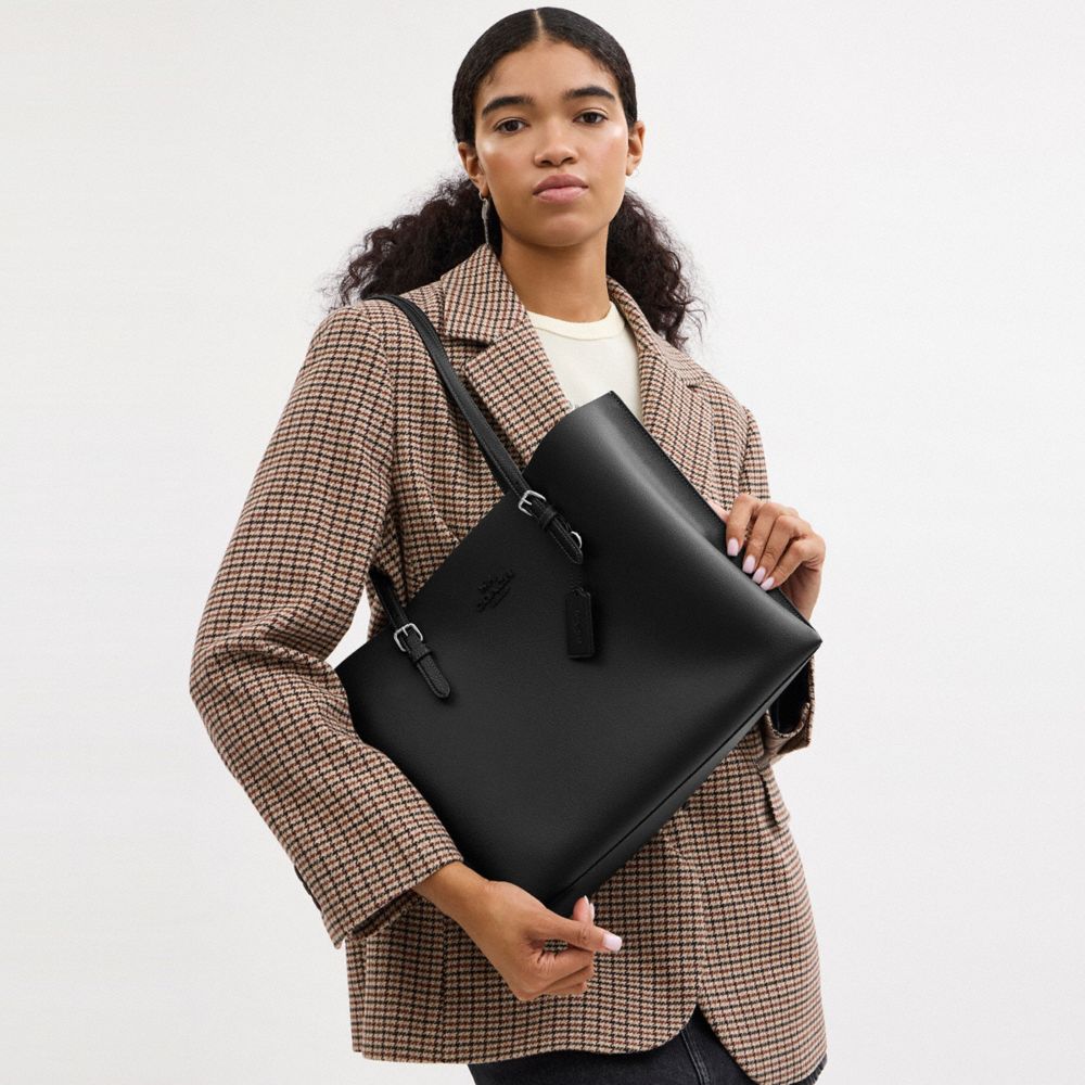 COACH®,Mollie Tote Bag,Tote,Logo,Work,Casual,Black,Detail View