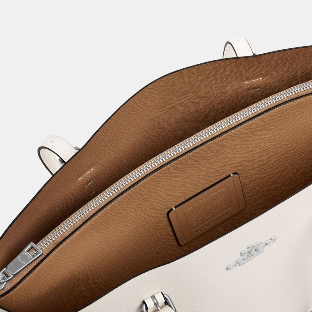 COACH®,Mollie Tote Bag,Tote,Logo,Work,Casual,White,Closer View