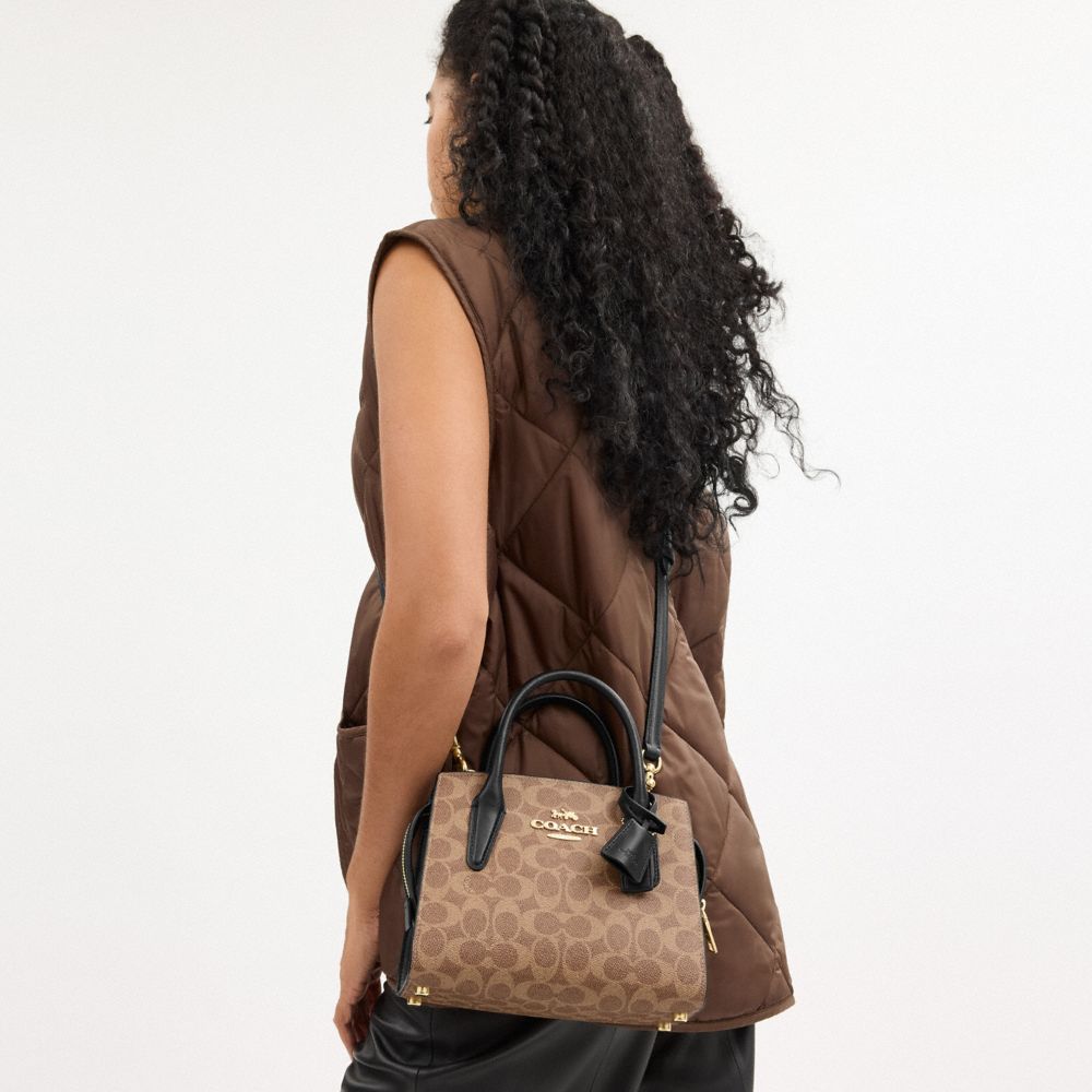 COACH®,Andrea Carryall Bag In Signature Canvas,,Detail View