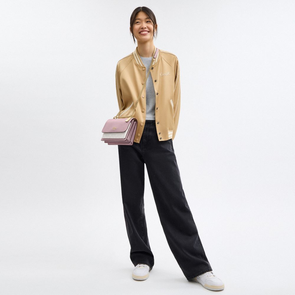 COACH®,Klare Crossbody Bag In Signature Canvas,Crossbody,Chain Detail,Pattern,Day Party,Lavender