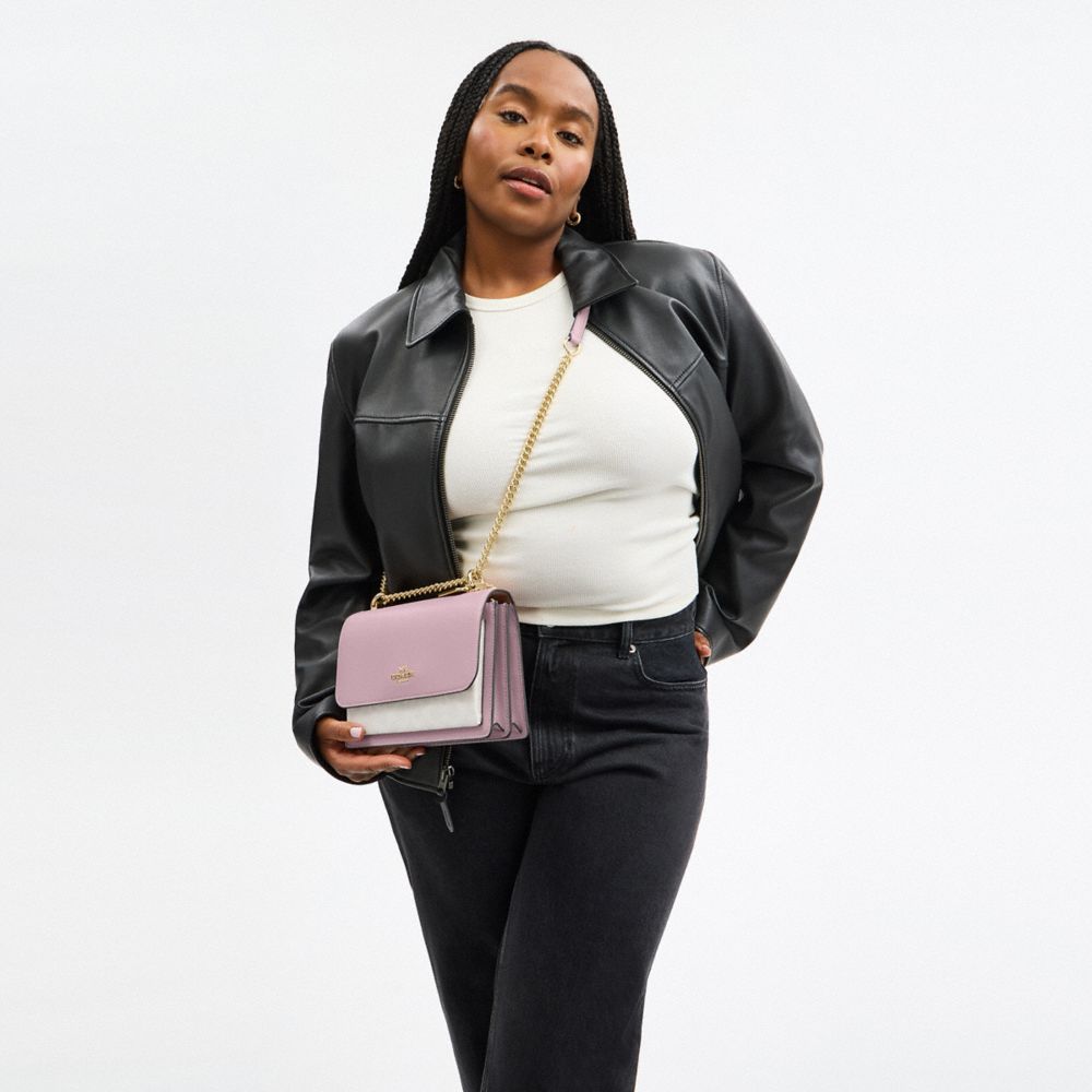 COACH®,Klare Crossbody Bag In Signature Canvas,Crossbody,Chain Detail,Pattern,Day Party,Lavender