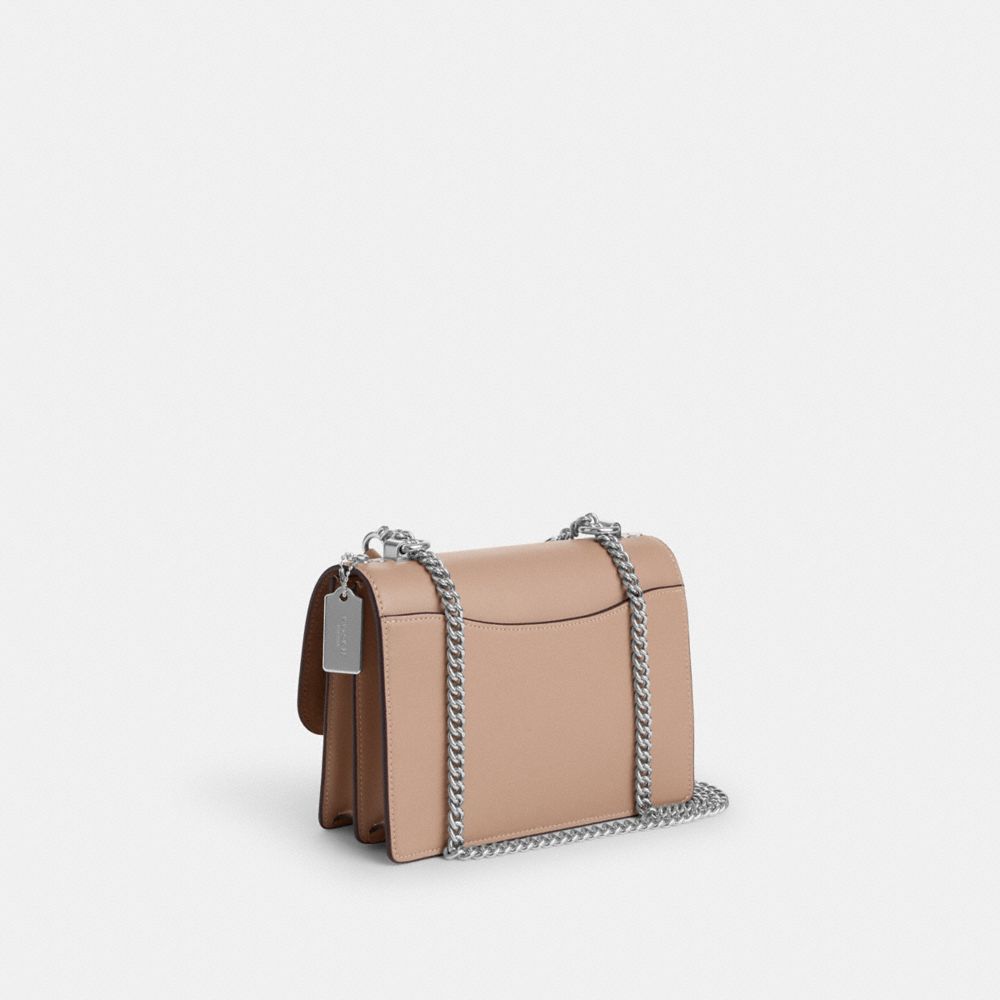COACH®,Klare Crossbody Bag In Signature Canvas,Crossbody,Chain Detail,Pattern,Day Party,Beige,Angle View