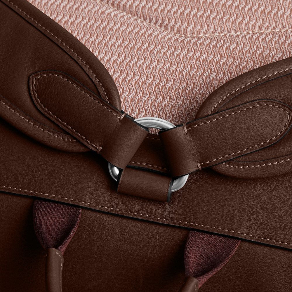 COACH®,Hitch Backpack,Mesh,Backpack,Stitching,Casual,Brown,Closer View
