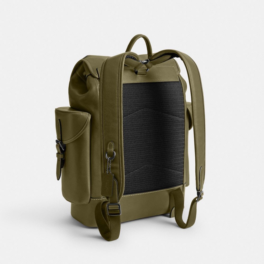 COACH®,Hitch Backpack,Mesh,Backpack,Stitching,Casual,,Angle View