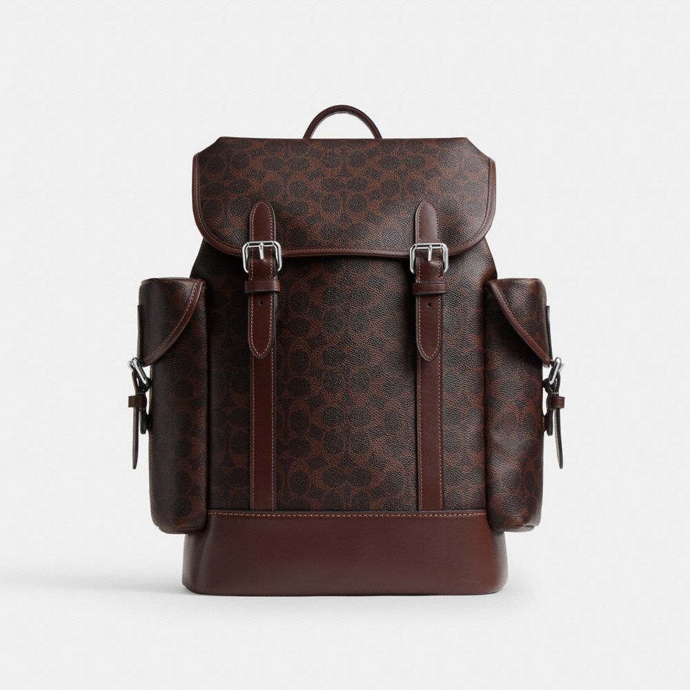 Coach Hitch Backpack In Signature Canvas