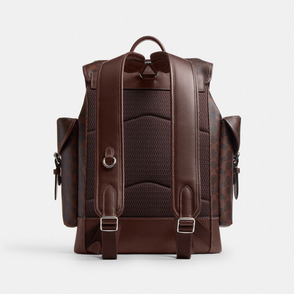 Coach Hitch Backpack In Signature Canvas