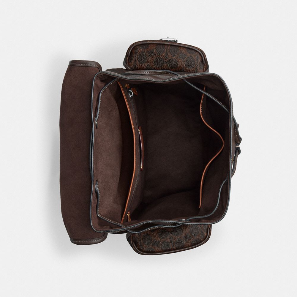 Coach Hitch Backpack In Signature Canvas