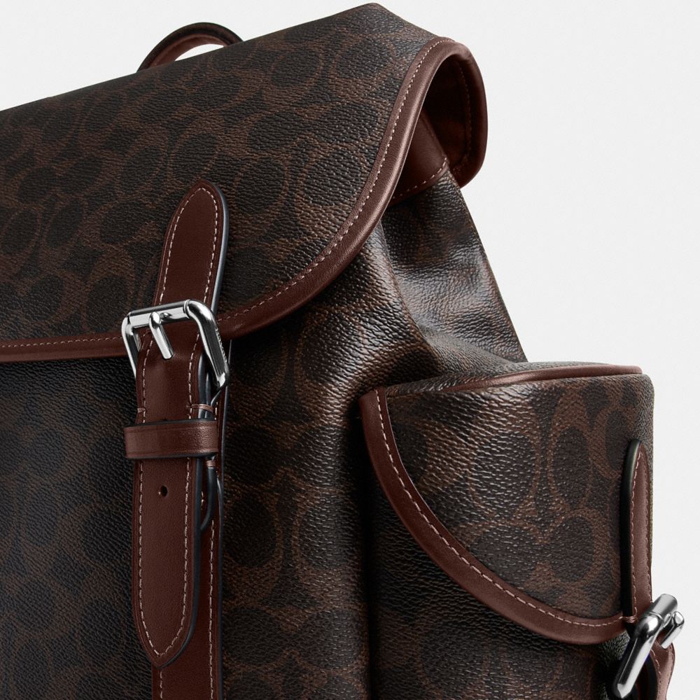 Coach Hitch Backpack In Signature Canvas
