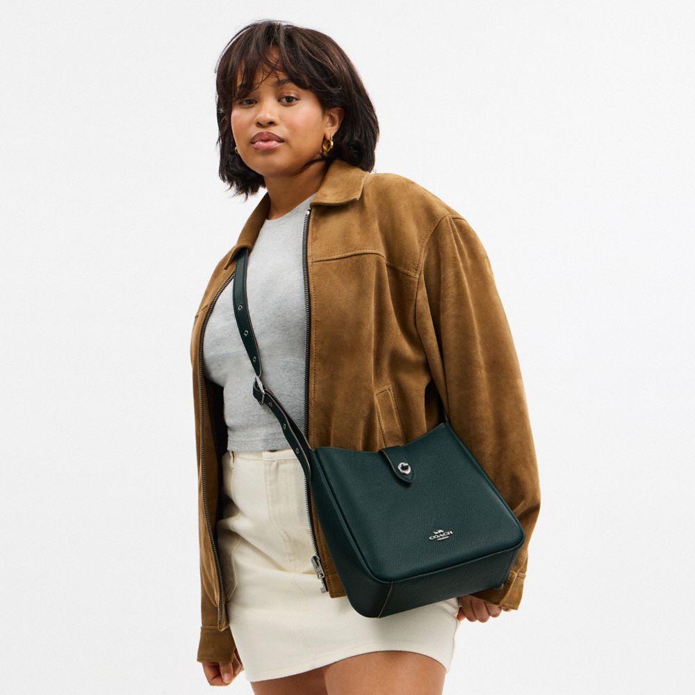 COACH®,Hadley Convertible Crossbody Bag,Leather,Crossbody,Metal,Logo,Gold Metal,Casual,
