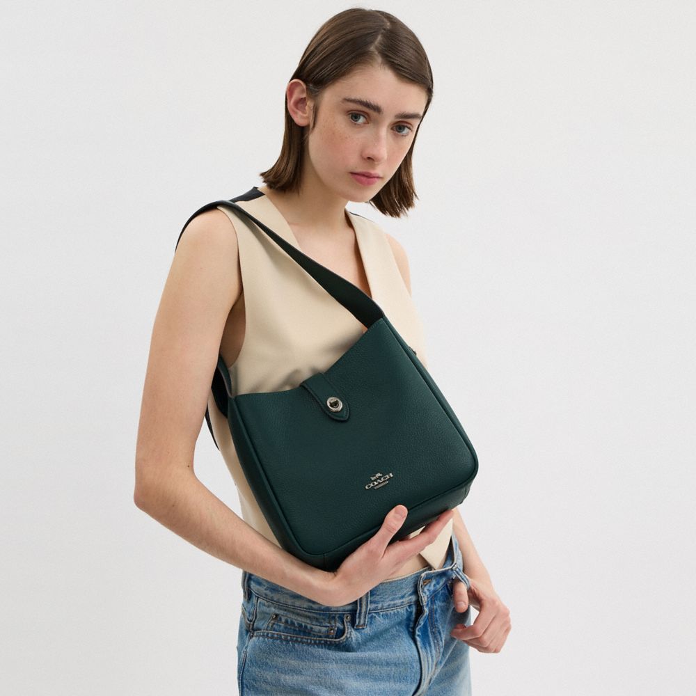 COACH®,Hadley Convertible Crossbody Bag,Leather,Crossbody,Metal,Logo,Gold Metal,Casual,,Detail View