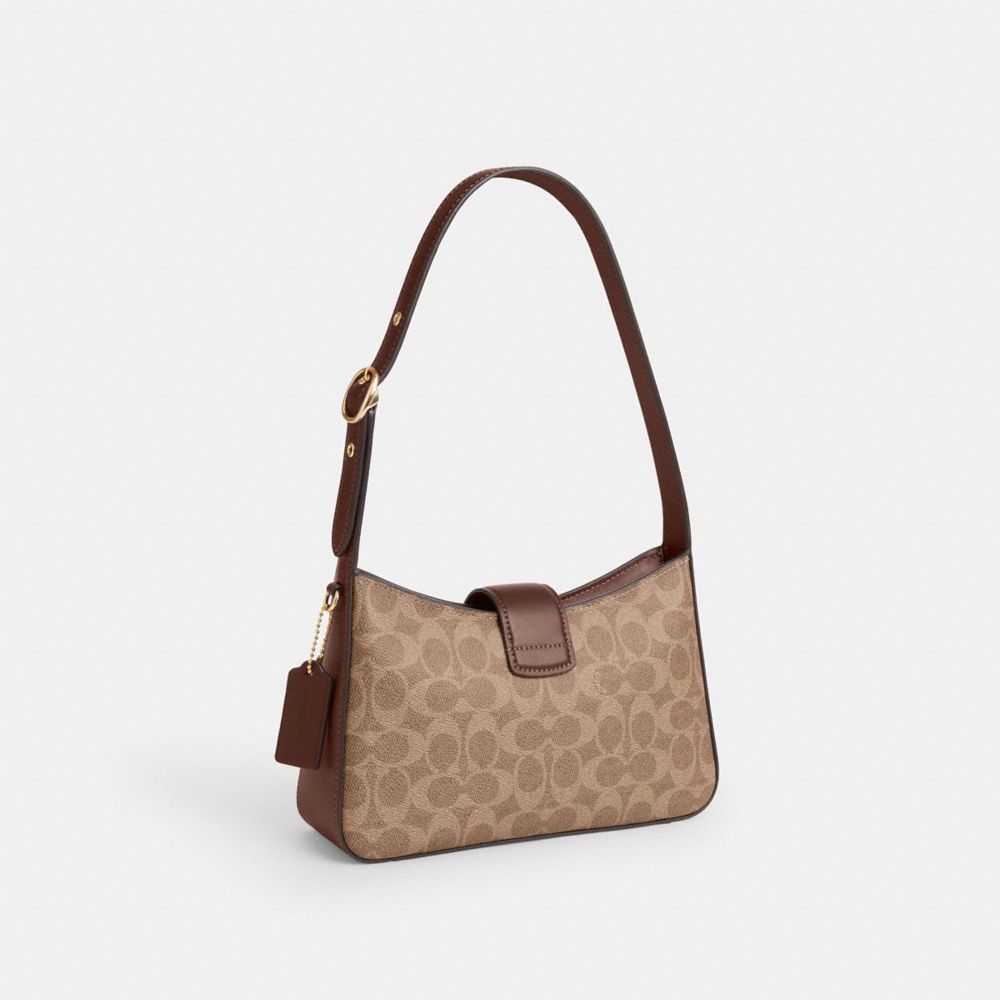 COACH®,エライザ ショルダー バッグ・シグネチャー キャンバス,ショルダーバッグ,
