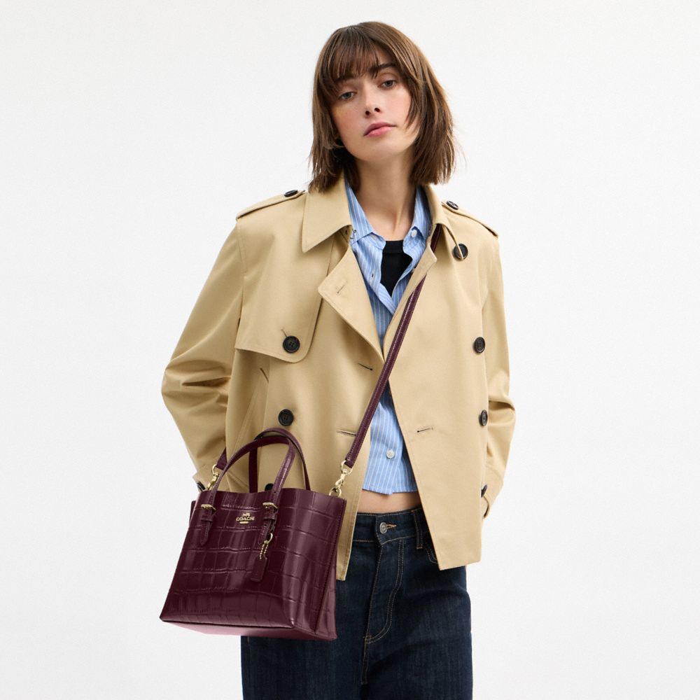 COACH®,SAC CABAS MOLLIE 25,Cuir innovant,Im/Pin Foncé