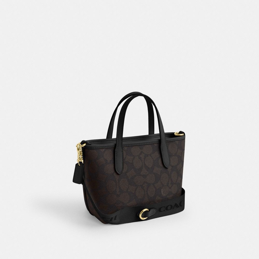 COACH®,City Mini Tote Bag In Signature Canvas,Multi Color,Angle View