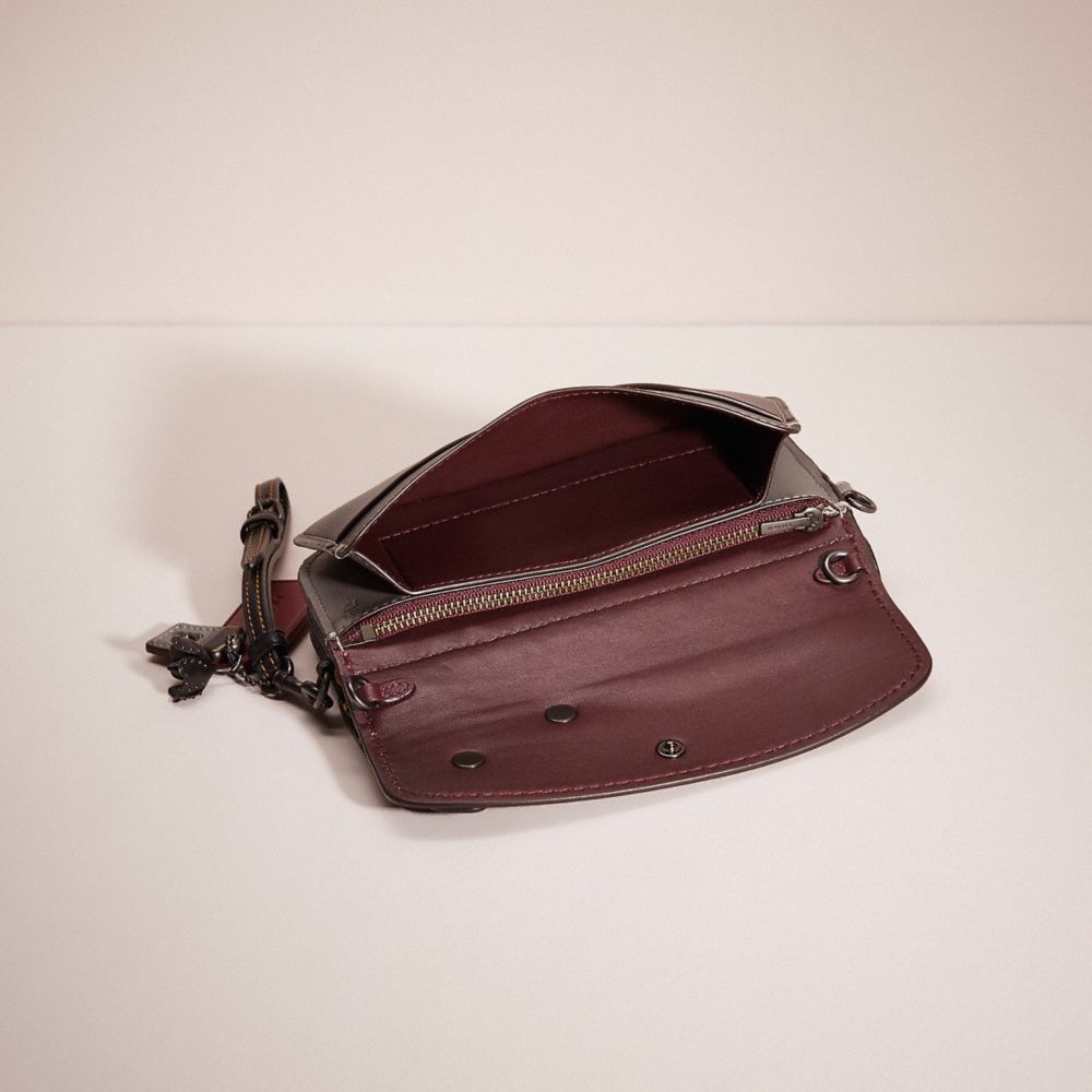 COACH®,Upcrafted Double Up Clutch Creation,Gray,Inside View,Top View